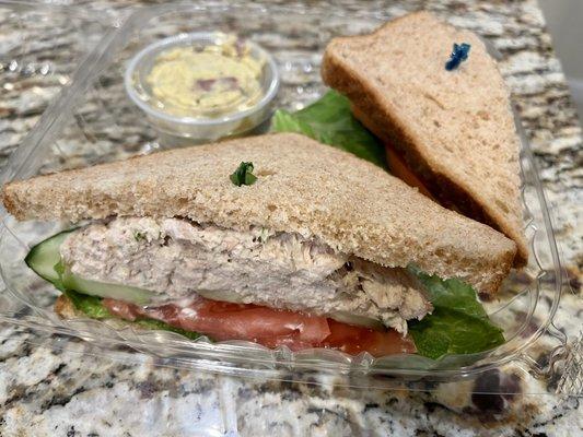 Tuna Salad Sandwich with potato salad