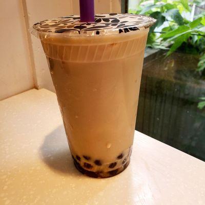 Avocado Milk Tea with very soft boba