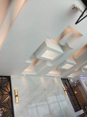 Custom drywall accent ceiling