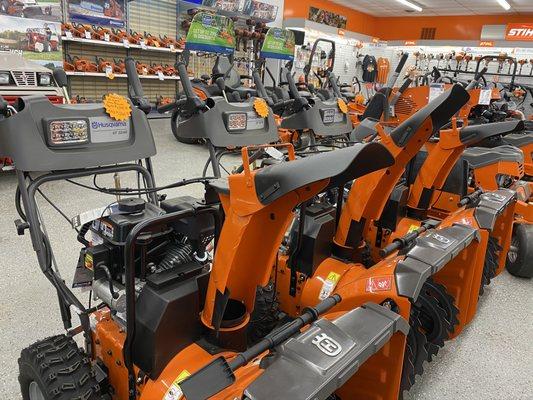 We have snowblowers in stock!