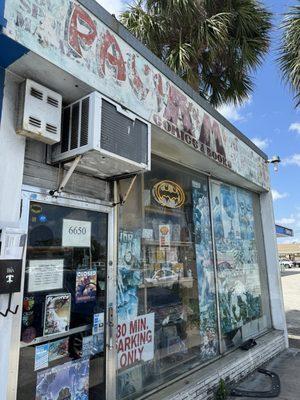 Faded store front.