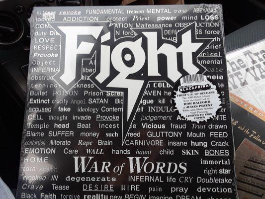 Frontman of Judas Priest Rob Halford's band Fight in the early 1990's on limited edition vinyl.