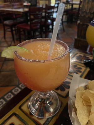 Strawberry peach margarita