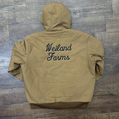 Weiland Farms embroidered Carhartt jacket