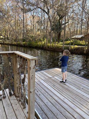 Walked down the trail to the docks