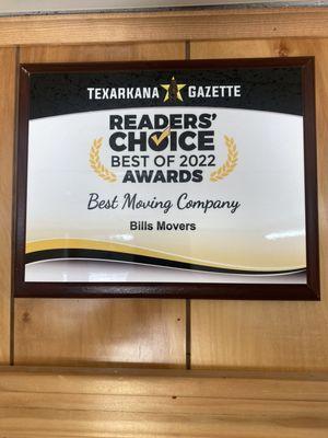 Texarkana readers choice 5 years in a row.