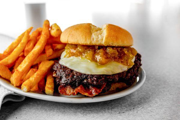 Bourbon Peach Burger