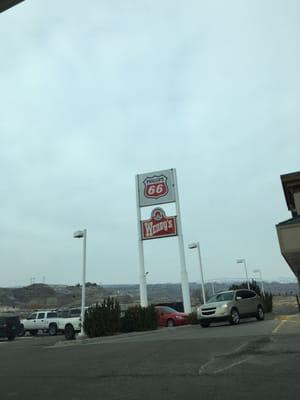 Gas off the freeway with car wash.