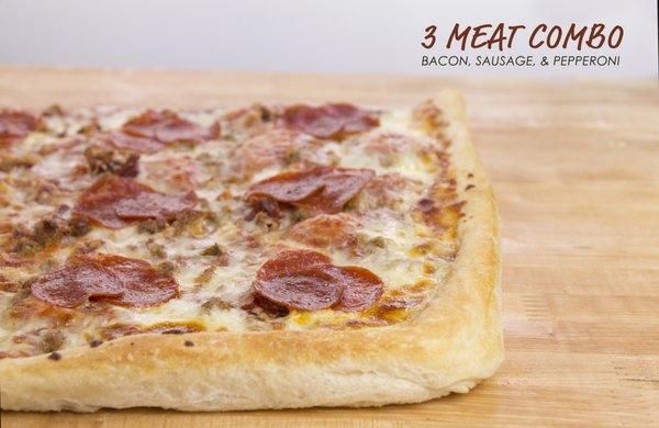 A carnivore's dream...bacon, sausage and pepperoni.