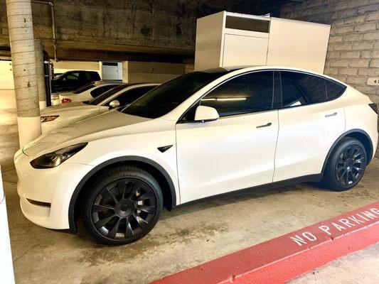 Mini detail on Tesla Model Y