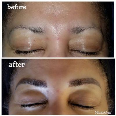 Fuller brows done by hand techniques