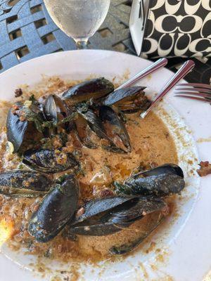 Mussels Rockefeller style phenomenal