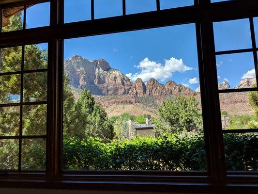 Clearview of Zion National Park after getting the windows clean.