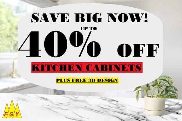 Kitchen Cabinet Discounted!! Sale Event for Kitchen Cabinets!