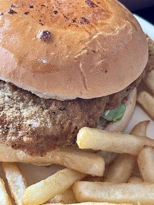 Chicken Fried Steak Sandwich with Fries!