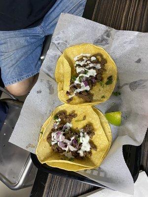 Carne asada street tacos