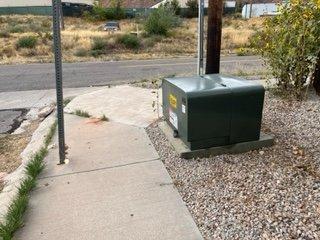 Their box, from 1950's that was struck by lightning, sending SURGE to our home which is connected  THIS is NEW box, old one was FRIED!!!