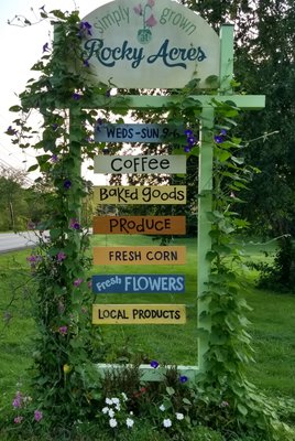 Simply Grown food and flowers at Rocky Acres