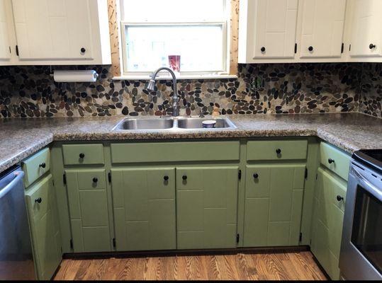 We do everything from backsplash is to backyards.