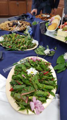 Swiss Chard Wraps filled with Green Papaya Slaw and Grilled Chicken