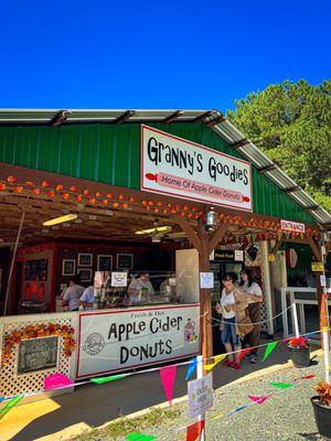 Granny's Goodies! Get your apple cider floats and donuts here