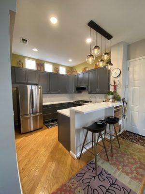 Counters and cabinets After