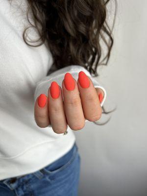 Service: Express Dry Manicure, matte top coat