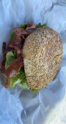 BLT on a Sesame Bagel