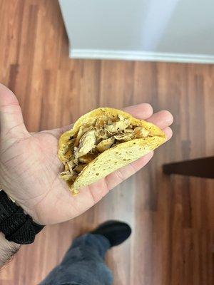 Small taco. Not worth $2.65