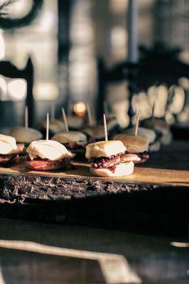 Homemade Ham and blackberry biscuits