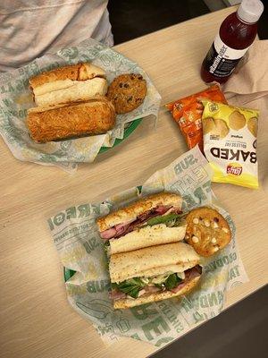 Subway club and a Meatball Sub combo!