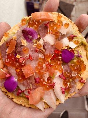 Yellow tail tostada