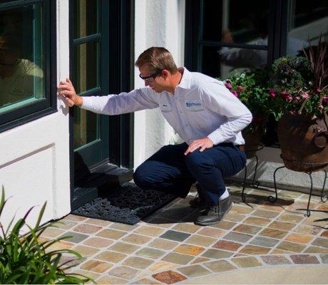 Exterior service always begins with a thorough inspection around your property.