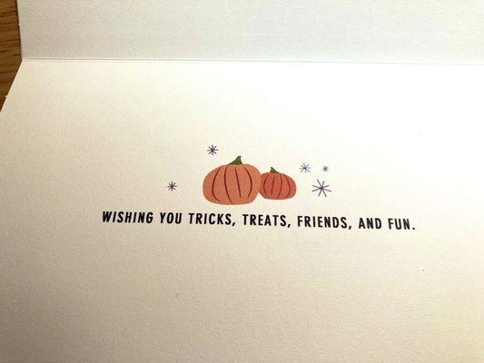 Inside the Peanuts Halloween card. 09/30/24