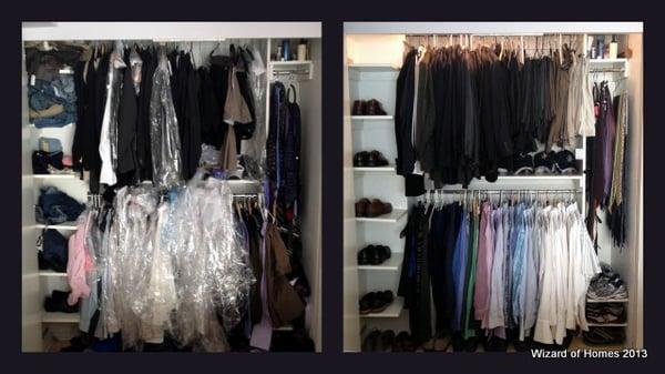 People don't even realize how awesome closet space they have! Another transformation by our Organizing Expert Lydia.