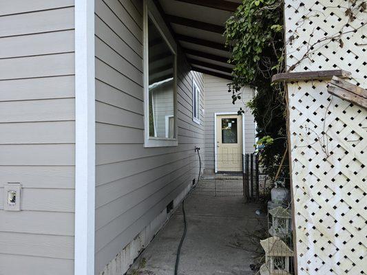 Breeze way and new mud room door