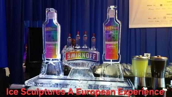 Vodka Ice Bar Sculpture & Luge  by Ice Carver & Sculptor: Robert The Iceman for Ice Sculptures A European Experience