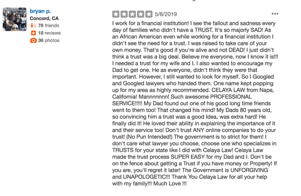 Glowing reviews from Yelp users, that Yelp is selecting to 'hide, and not recommend' on our site.