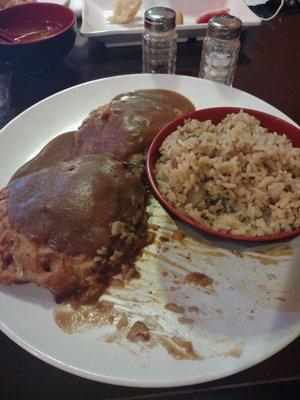 Vegetable egg foo young "fried rice"