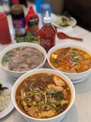 Bun rieu, bun bo hue, special pho