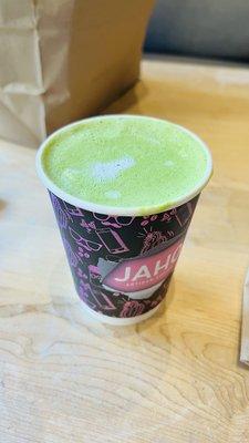 Small green tea latte - 5$