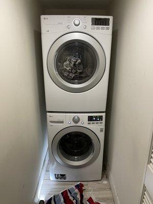 Fixed leak problem on stacked LG washer