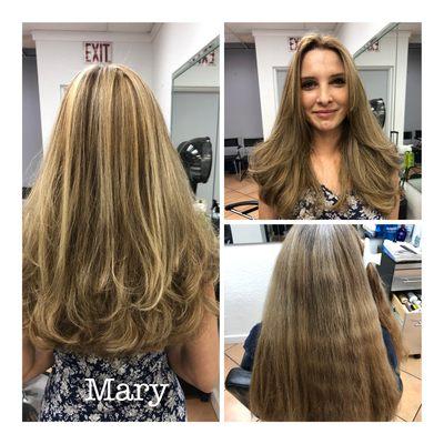 Color/cut and style by Mary