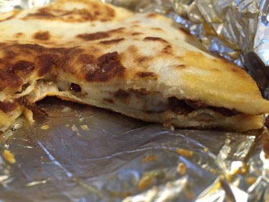 Tex mex chili quesadilla = $3.50