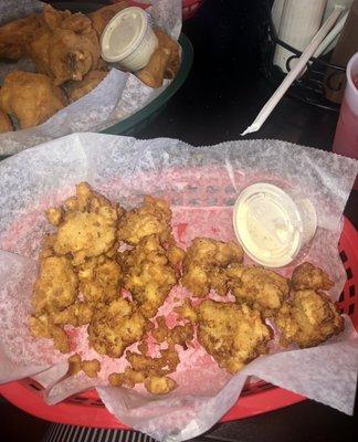 Fried cauliflower and ranch