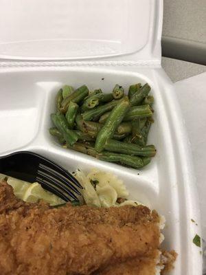 $2 more for side of green beans. Literally like 3 bites. #ripoff