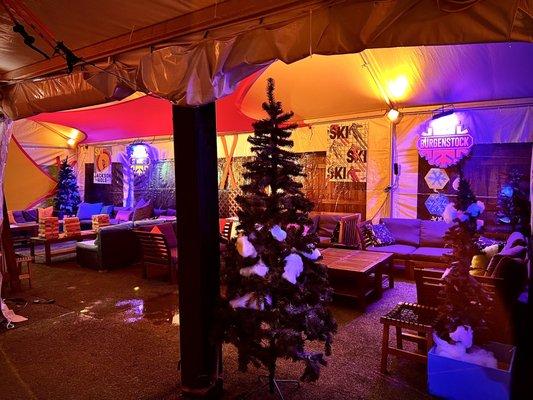 80s ski chalet theme