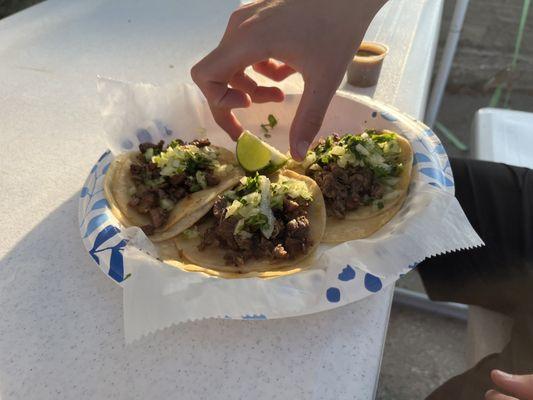 Steak street tacos