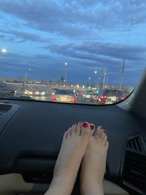 After pedicure