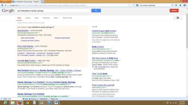 Client ranking #1 in search results for Sandy Springs, GA